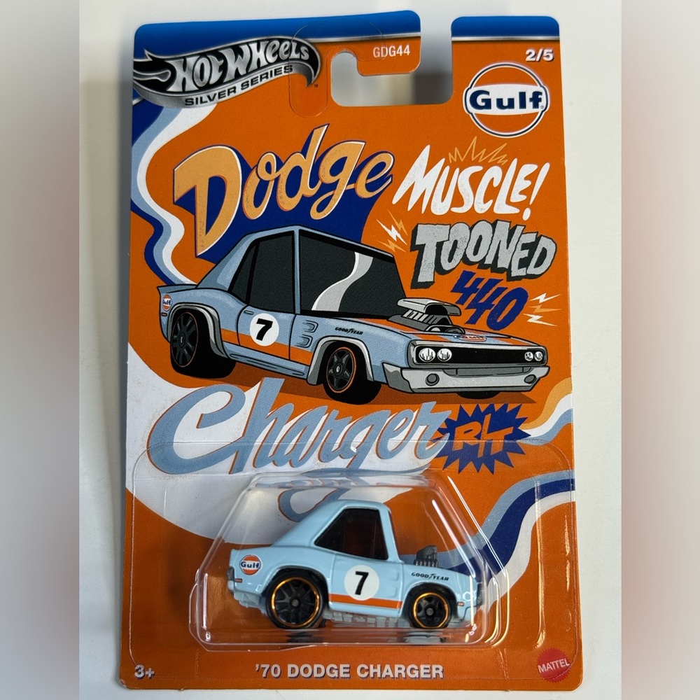 Hot Wheels Silver Series GULF ‘70 DODGE CHARGER TOONED 2/5